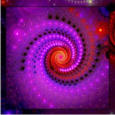 FRACTAL ART DESIGN GREETING CARD Spiral 3